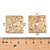 Brass Micro Pave Colorful Cubic Zirconia Hollow Connector Charms KK-K351-58C-G-3