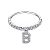 Rhodium Plated 925 Sterling Silver Micro Pave Clear Cubic Zirconia Finger Ring for Women RJEW-F150-16B-02P-1