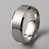201 Stainless Steel Plain Band Ring for Men Women RJEW-WH0010-06E-MP-1