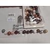 50Pcs 13 Styles Rugby Theme Round ABS Plastic Imitation Pearl Beads OACR-CJ0001-69-1