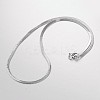 Tarnish Resistant 201 Stainless Steel Herringbone Chain Necklaces NJEW-M146-01-2