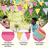 Imitated Burlap Bunting Triangle Flag Banner FIND-WH20019-120-5