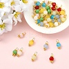 40Pcs 8 Style Glass Pendants PALLOY-YW00165-5