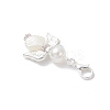 Angel Alloy & ABS Imitation Pearl Pendants Decorations HJEW-JM04080-4