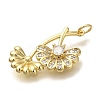 Rack Plating Brass Micro Pave Cubic Zirconia Pendants KK-I720-23G-2
