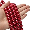 Eco-Friendly Glass Pearl Beads Strands HY-A008-14mm-RB084-4