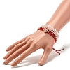 Natural Crackle Quartz & Lava Rock Braided Bead Bracelets Set BJEW-JB07212-02-6