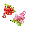 7Pcs Glass Seed Beads & 304 Stainless Steel Jump Ring Pendants PALLOY-MZ01343-2