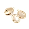Oval Brass Locket Pendants KK-K414-12E-G-2