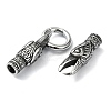 Tibetan Style 304 Stainless Steel Spring Gate Rings FIND-Z046-04AS-03-3