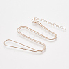 Brass Round Snake Chain Necklace Making MAK-T006-11A-RG-1