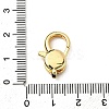 Brass Clear Cubic Zirconia Lobster Claw Clasps KK-Z078-47B-G-3