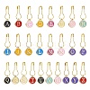 Alloy Enamel Flat Round with Letter A~Z Locking Stitch Marker Sets FIND-CJC0010-113-1