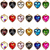 24Pcs 12 Colors Faceted Glass Rhinestone Pendants GLAA-SC0002-72-1
