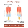 10Pcs 10 Styles Gradient Color Opaque Resin Pendants RESI-YW0005-22-2