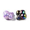 UV Plating Opaque Acrylic Beads MACR-F083-09-2