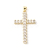 Brass Micro Pave Cubic Zirconia Pendants KK-P294-04G-1