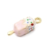 Food Theme Alloy Enamel Pendants FIND-C075-10B-G-2