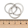 201 Stainless Steel Trinity Interlocking Ring Finger Rings FS-WG6776A-04-4