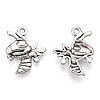 Tibetan Style Alloy Bee Pendants TIBE-Q037-029-RS-1