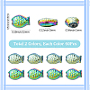 80Pcs 2 Colors Electroplate Glass Beads EGLA-SC0001-54A-2