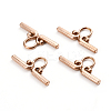 Ion Plating(IP) 304 Stainless Steel Toggle Clasps Parts STAS-D142-03B-RG-1