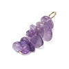 10Pcs 5 Colors 12 Constellation Natural Citrine & Natural Obsidian & Fluorite & Amethyst & Strawberry Quartz Pendants PALLOY-JF02839-02-4