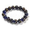 Round Synthetic Gold Clinquant Stone Stretch Bracekets G-P549-02B-02-2