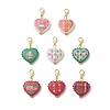Christmas Printed Opaque Acrylic Pendant Decorations HJEW-JM04476-1