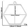 Non-Tarnish Stainless Steel Open Back Bezel Pendants PW-WGB5BE7-07-1