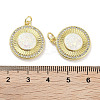 Brass Micro Pave Clear Cubic Zirconia Pendants KK-L213-041G-02-3