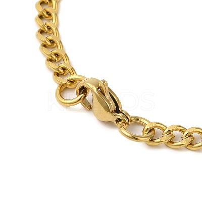 201 Stainless Steel Islamic Allah Rectangle Twisted Chain Necklaces NJEW-Q002-07G-1