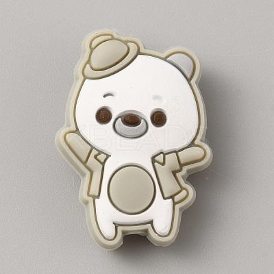 Bear Food Grade Eco-Friendly Silicone Focal Beads SIL-SZC0008-04B-1