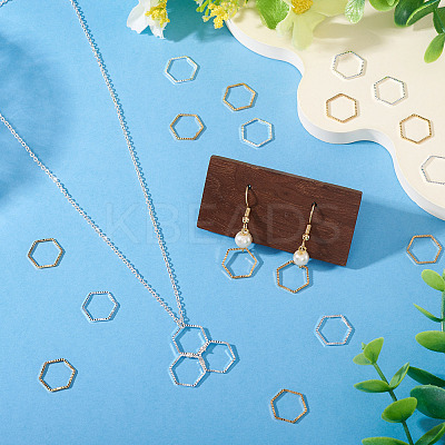 24Pcs 2 Colors Brass Linking Rings KK-TA0003-08-1