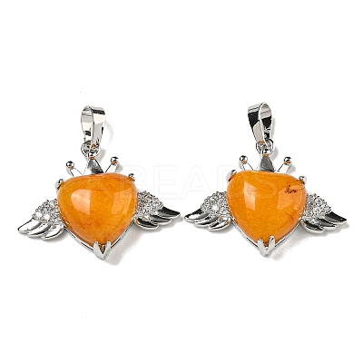 Natural & Synthetic Mixed Gemstone with Clear Cubic Zirconia Pendants G-G133-02P-1