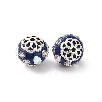 Handmade Resin Indonesia Round Beads IPDL-P005-07AS-02-1