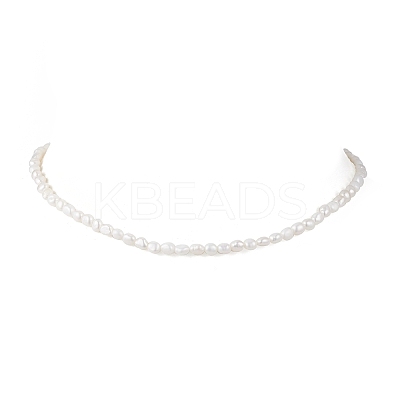 Natural Keshi Pearl Two Sides Polished Beaded Necklaces for Women NJEW-JN05336-01-1