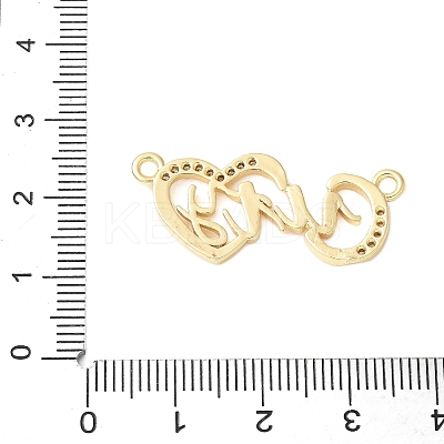 Brass Micro Pave Clear Cubic Zirconia Links KK-D357-03H-G-1