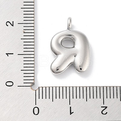 Rack Plating Brass Balloon Letter Pendants X-KK-C050-01P-R-1