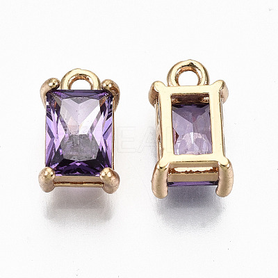 Brass Glass Rhinestone Pendants GLAA-S179-21B-RS-1