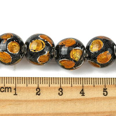 Handmade Silver Sand Lampwork Beads Strands LAMP-A003-01G-1