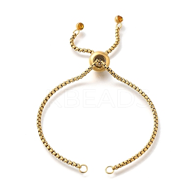 Adjustable 304 Stainless Steel Slider Bracelet/Bolo Bracelets Making STAS-I153-03G-04-1