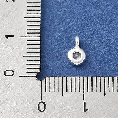 925 Sterling Silver Cubic Zirconia Flat Round Charms STER-R002-02S-08-1