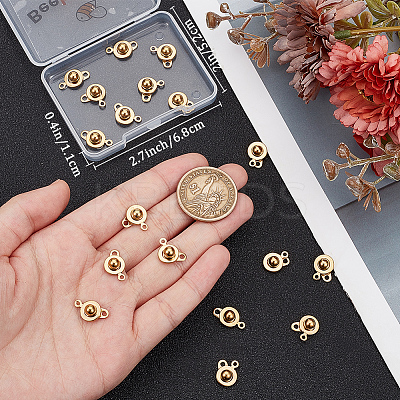 20Pcs 201 Stainless Steel Snap Clasps STAS-BBC0005-88A-1