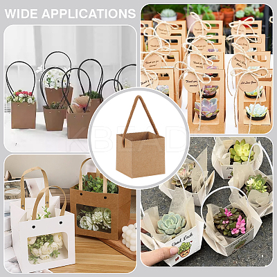 Waterproof Kraft Paper Succulents Wraps with Handle for Wedding Baby Shower Favors CON-WH0115-03-1