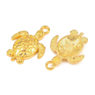 Tibetan Style Alloy Sea Turtle Pendants TIBEP-22101-G-FF-1