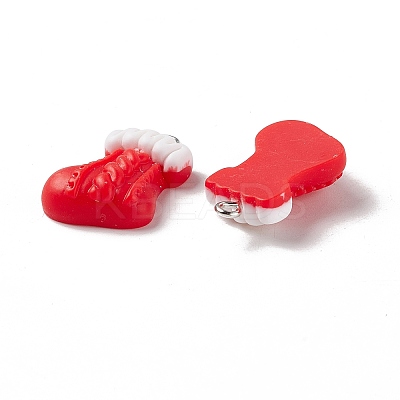 Christmas Theme Opaque Resin Pendants LS-FIND-E025-18-1