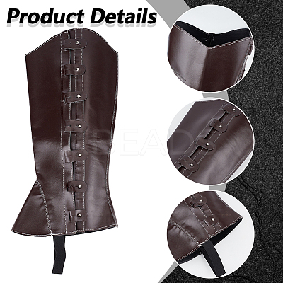 Imitation Leather Pirate Boot Covers AJEW-WH20020-020B-03-1