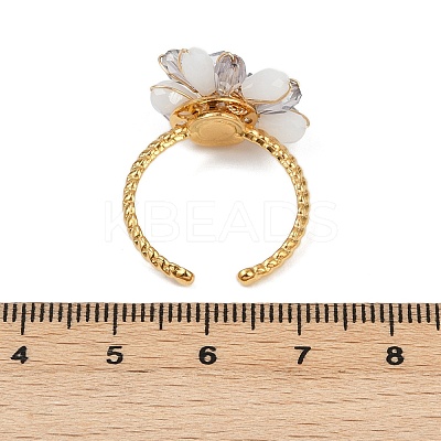 304 Stainless Steel Cuff Rings with Glass Crystal RJEW-V010-02G-1