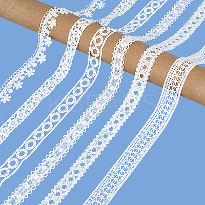 12 Yards 6 Styles Milk Fiber Embroidery Ribbon OCOR-CY0001-81-1
